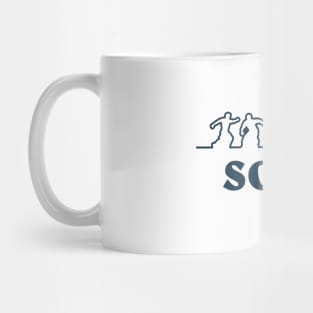 Line Art Soccer Player Silhouette Mug